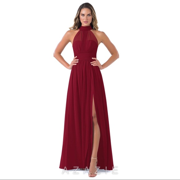 azazie iman bridesmaid dress | Dresses | Azazie Beautiful Worn Once And In Mint Condition Ruched chiffon